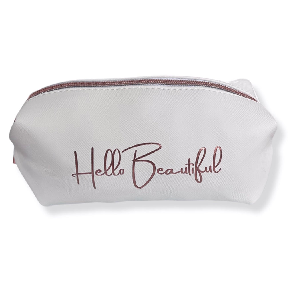 Hello Beautiful Interlaced Beauty Cosmetic bag