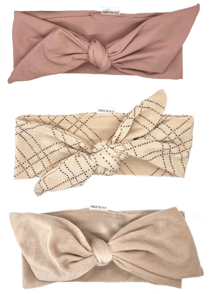 Tie up Knotted Headband - Bohemian Blush (Interlaced Beauty's Exclusive Collection)